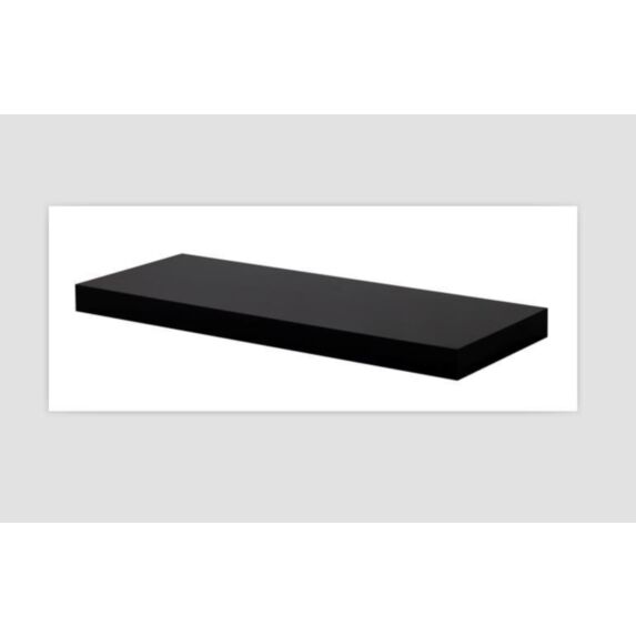 Etagère 90 x 23,5cm ép. 38mm noir brillant - DECO SYSTEM 