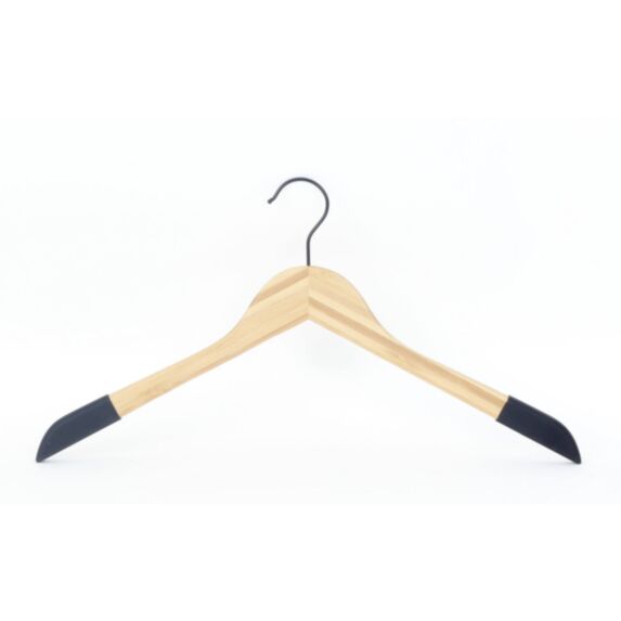 2 Cintres anti-dérapant en bambou