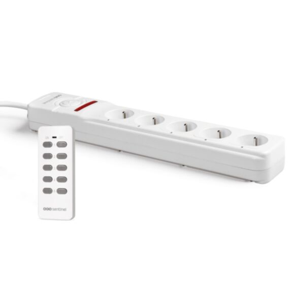 Rallonge multiprise 5P avec télécommande - SENTINEL