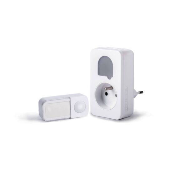 Carillon sans fil et sans pile avec prise intégrée Sone + Blanc - SCS SENTINEL