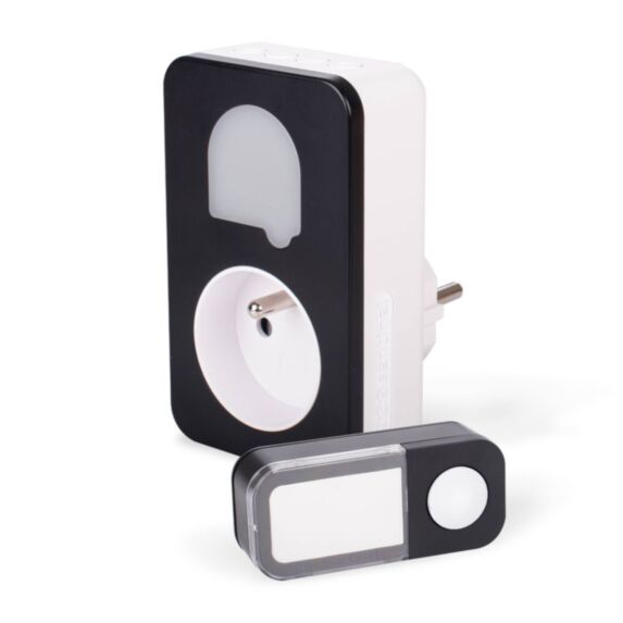 Carillon sans fil et sans pile avec prise intégrée SONE + BLACK