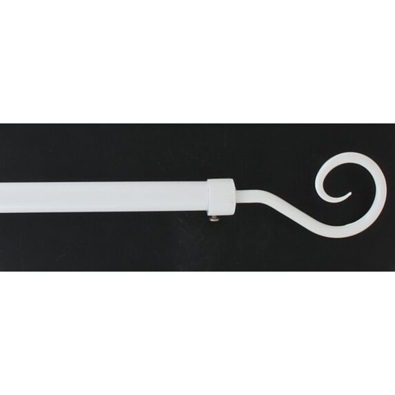Kit tringle extensible Ø19 mm x 100-190 cm crosse blanc laqué