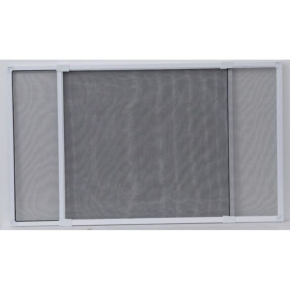 Moustiquaire cadre extensible 70 x 50 cm blanc/toile grise