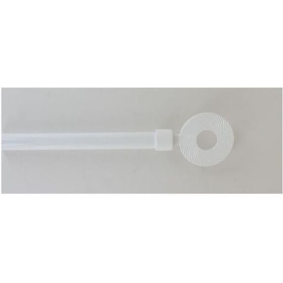Kit tringle à rideaux extensible Lune blanc Ø19 x L. 200 cm