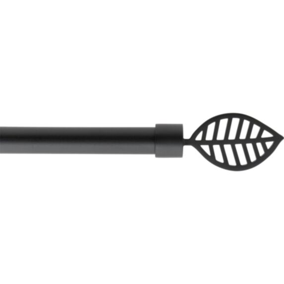 Kit extensible 120-210 cm Ø19 embout Hugo noir mat - LUANCE