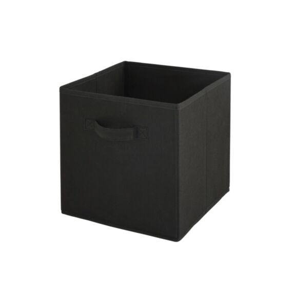 Panier rangement intissé 27x27x27cm Noir