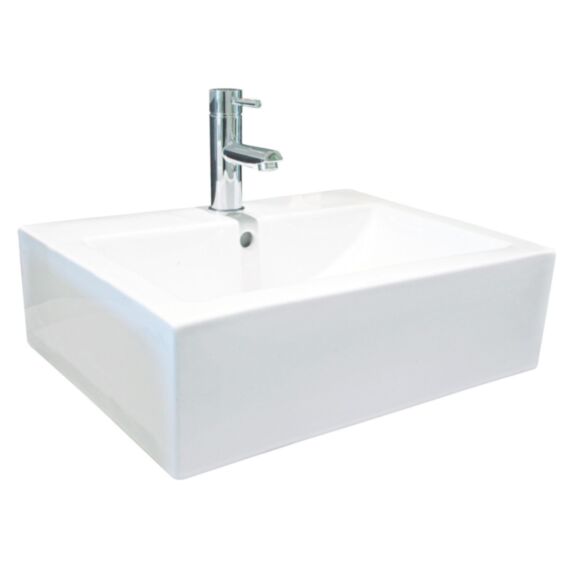 Vasque ceram cubic blanche