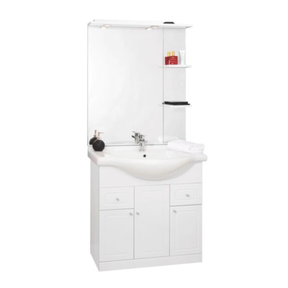 Meuble salle de bain Baléare PVC blanc 85cm - ONDEE