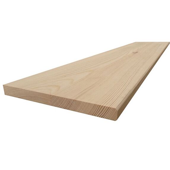 Tablette pin rustique bord arrondi 18mm 120x30cm