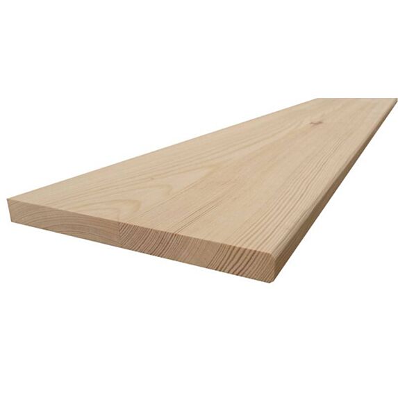 Tablette pin rustique bord arrondi 18mm 200x50cm