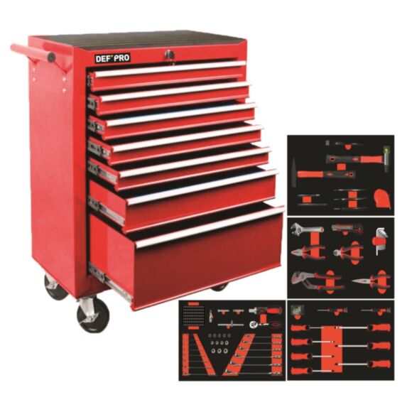 Servante d’atelier Pro avec 188 outils et embouts