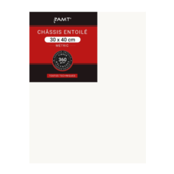 Châssis entoilé 30 x 40 cm 360gr/m² fibres mélangées - AMT