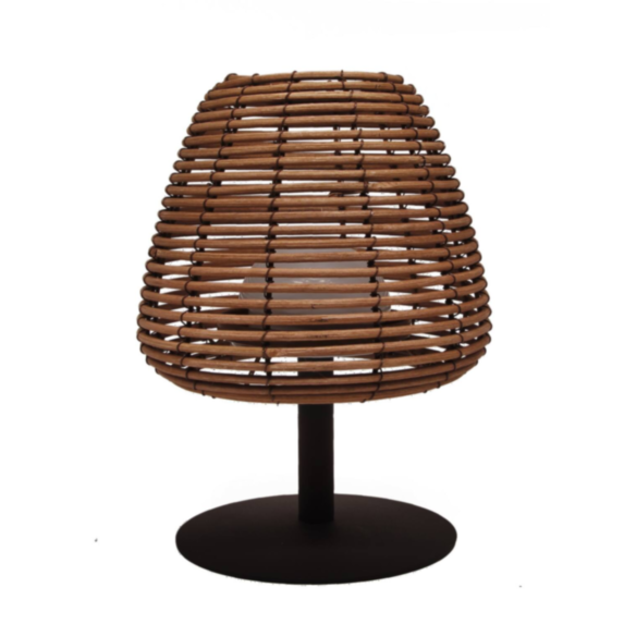 Lampe de table LED sans fil Bohême 25cm Rotin Durée 8H