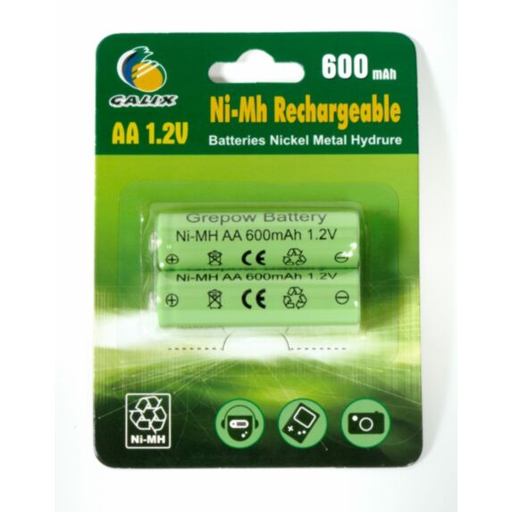 2 piles rechargeables 1,2V 900 mAh AA - GALIX