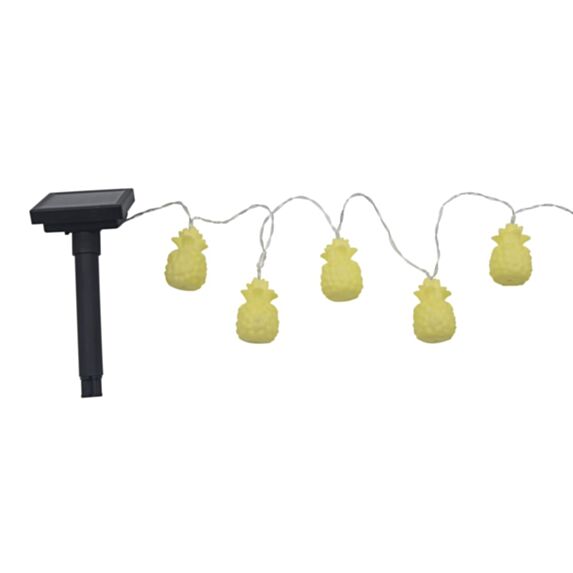 Guirlande solaire 10 ananas éclairage blanc/chaud 15 lumens - GALIX