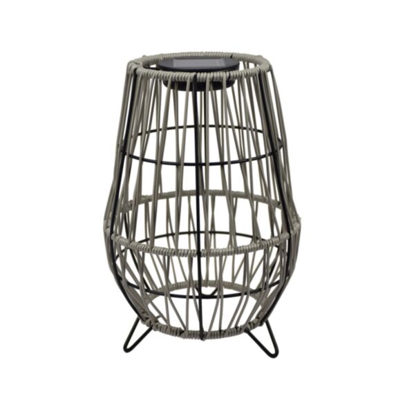 Lampe solaire décorative métal H30cm blanc chaud - GALIX