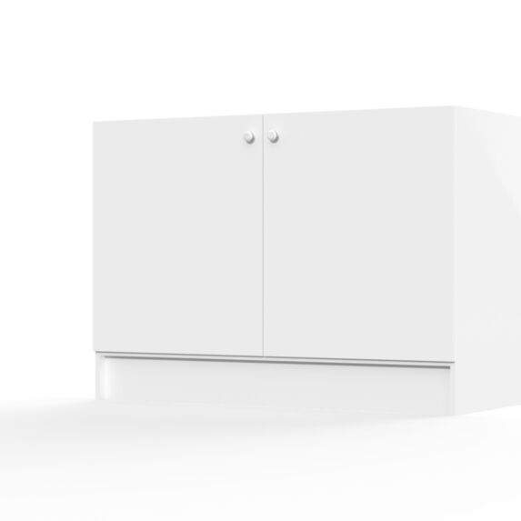 Meuble de Cuisine Bas 2 Portes Eco Mela L120xH85xP56 Blanc