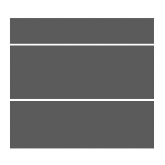 Façade porte de cuisine Torino 713*800 3 tiroirs