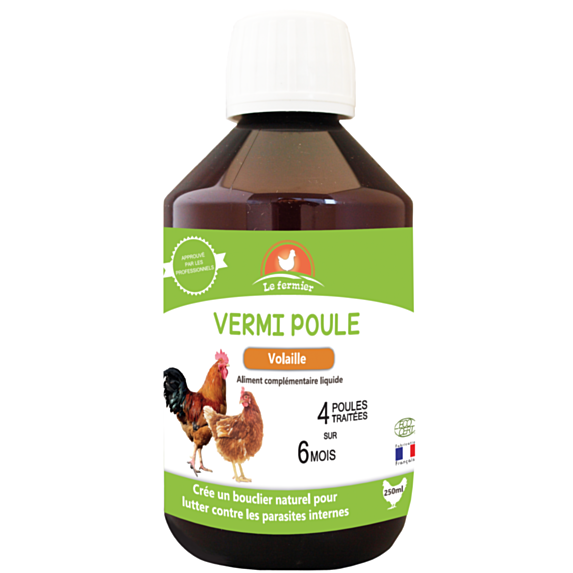 Aliment complémentaire vermi poule 250ml