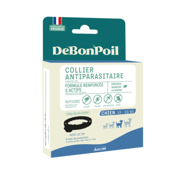 Actiplant'3 collier chien moyen noir