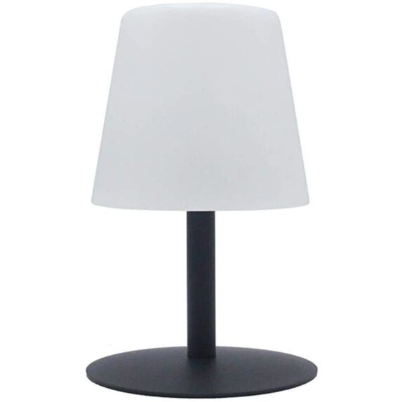 Lampe de table sans fil pied acier gris - LUMISKY