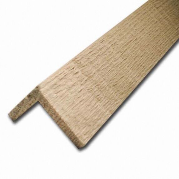 Baguette D'Angle Pin Brut Blanc 24x24mm L.238cm
