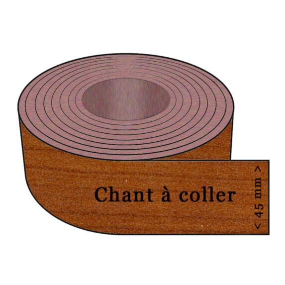 Chant À Coller Stratifié Noyer Clair 1x45mm
