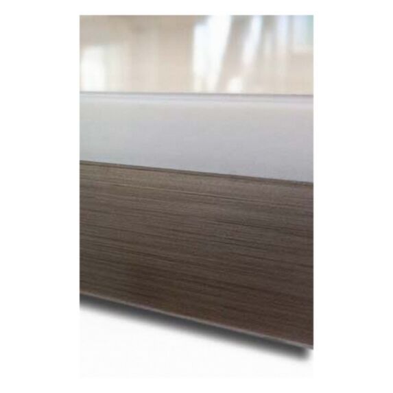 Plan de Travail Stratifié HPL Blanc Brillant Chant Duo Blanc/Alu 304x64x3,8cm - SUP BOIS