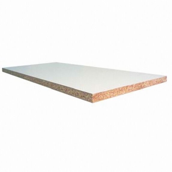 Panneau de bois mélaminé 250x125x2,2cm blanc