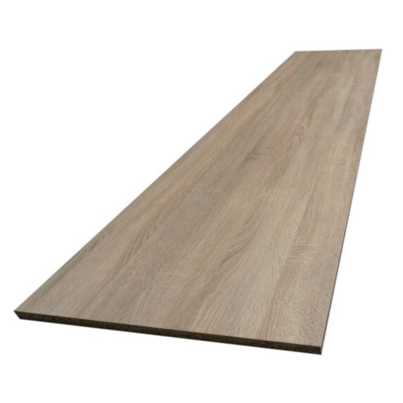 Tablette mélaminée chêne Sonoma mat 18mm 250x50cm