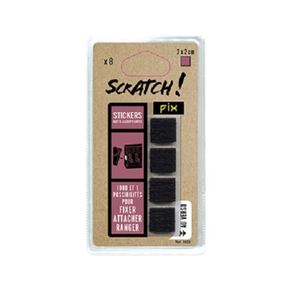 8 pastilles adhésives noires