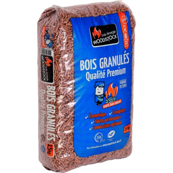 Pellets de bois 15kg - WOODSTOCK