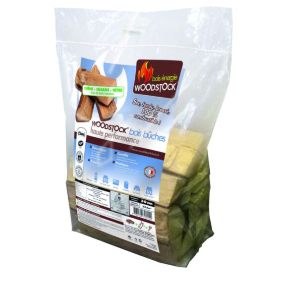 Bois de chauffage haute performance bûches 30cm - WOODSTOCK