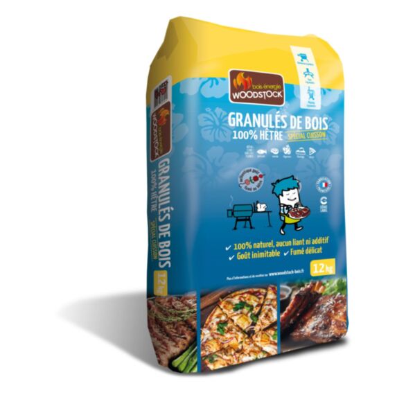 Granulés cuisson Bois 12kg - WOODSTOCK BOIS
