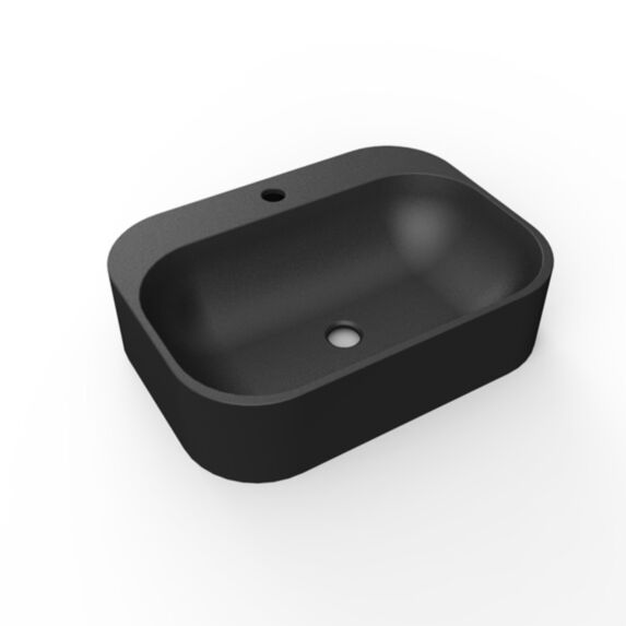 Vasque à poser résine Otto 50x37x13cm Noir - HOME SIGHT