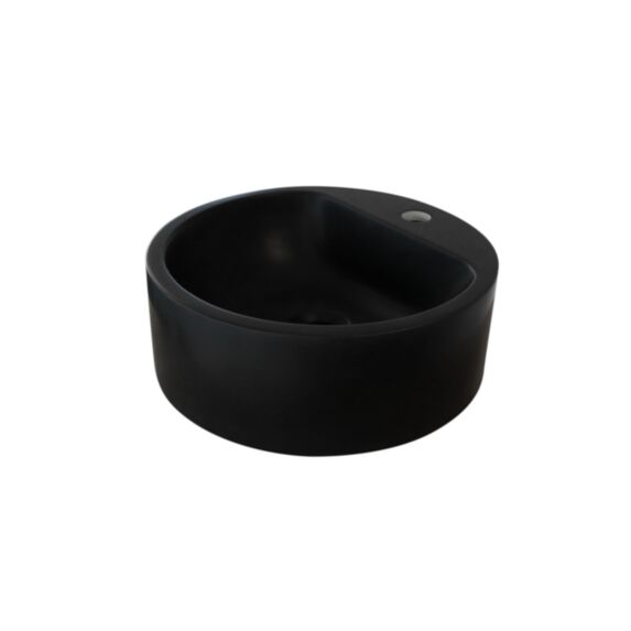 Vasque à poser DOT en résine de synthèse noir - HOME SIGHT