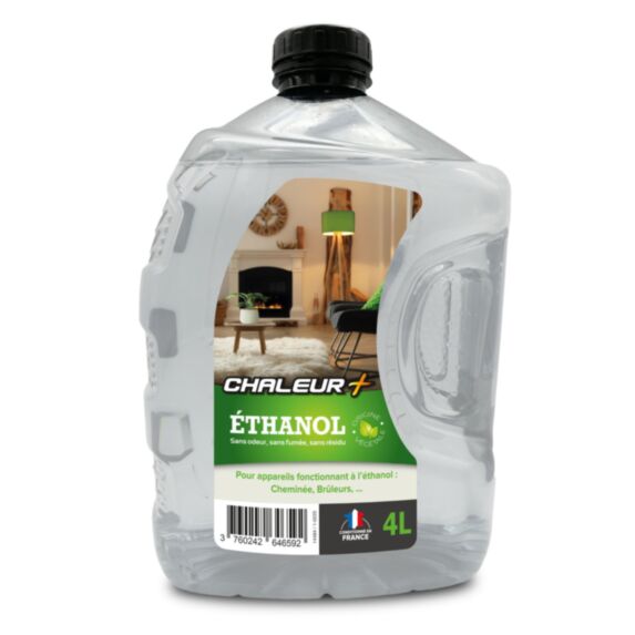 Combustible chauffage Bio Ethanol 4L - CHALEUR+