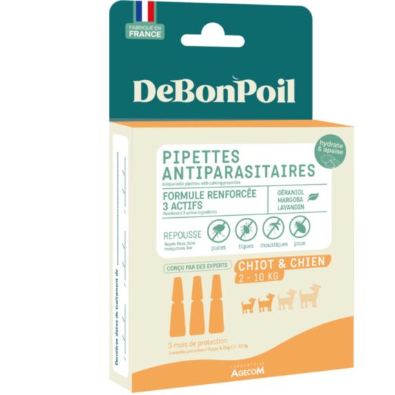Pipettes chiot 2-10kg 3x1ml - DEBONPOIL