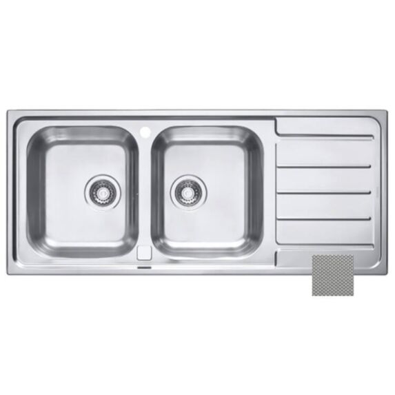 Evier 2 bacs 116x50cm Line+ inox - DIADEM