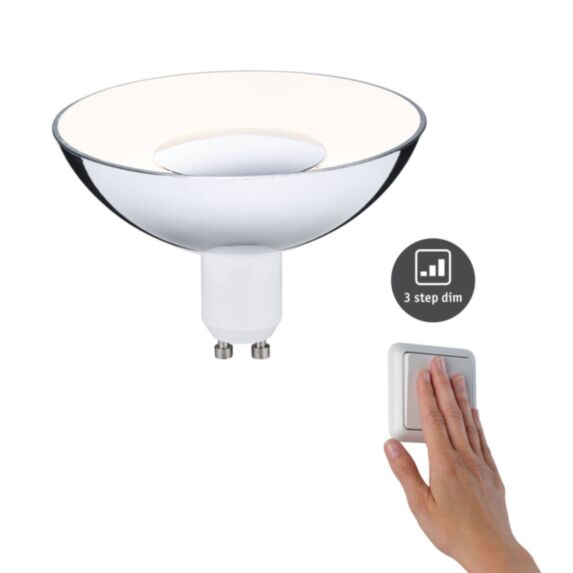 Ampoule LED GU10 réflecteur 4,9W 360lm 3000K 3StepDim argent/blanc 230V - PAULMANN