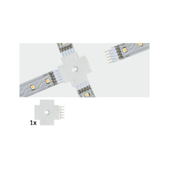 Profilé MaxLED X-Connector 4 Entrées Blanc