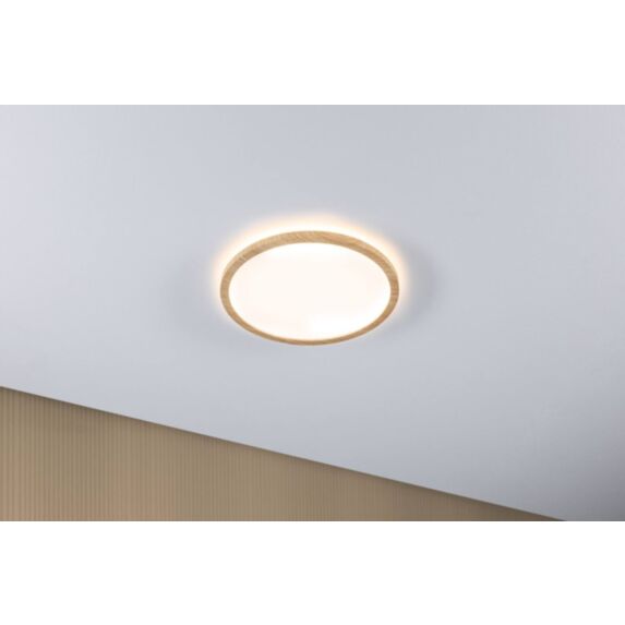 Plafonnier LED Ø29,3cm 16W 2000lm 3000K effet bois 230V Atria Shine Wood - PAULMANN