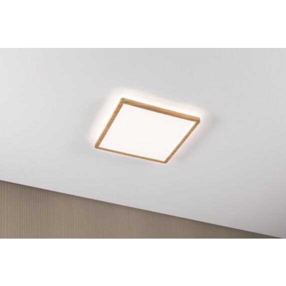 Plafonnier LED 29,3x29,3cm 22W 2000lm 4000K effet bois 230V Atria Shine Wood - PAULMANN