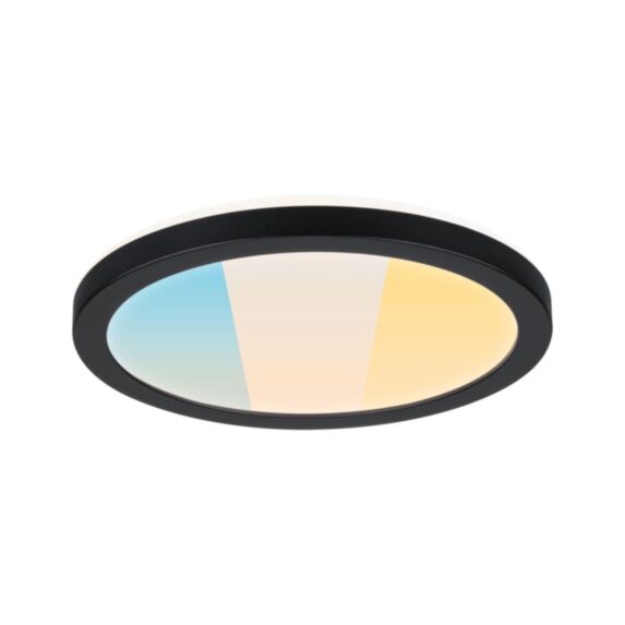 Panneau LED Atria Shine Ø19cm 12W noir dimmable CCT - PAULMANN