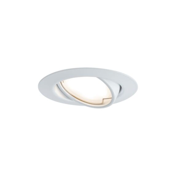 3 Spots LED encastrés orientables Coin 5W 230V 51mm Blanc/Métal