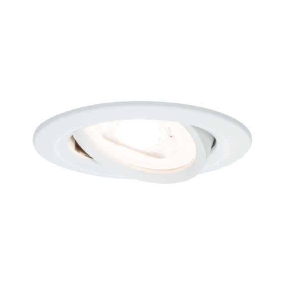 Encastré Nova orientable 50° D.84mm GU10 6,5W 460lm 2700K alu blanc 230V - PAULMANN