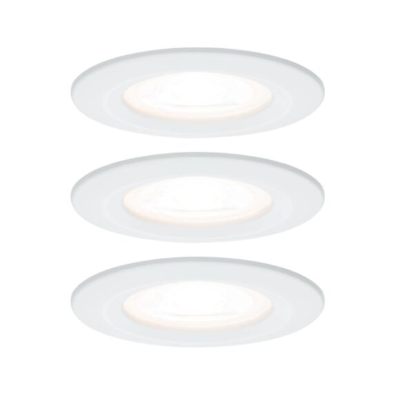 Encastré Nova fixe Ø78mm GU10 x3 6,5W alu blanc IP44 - PAULMANN