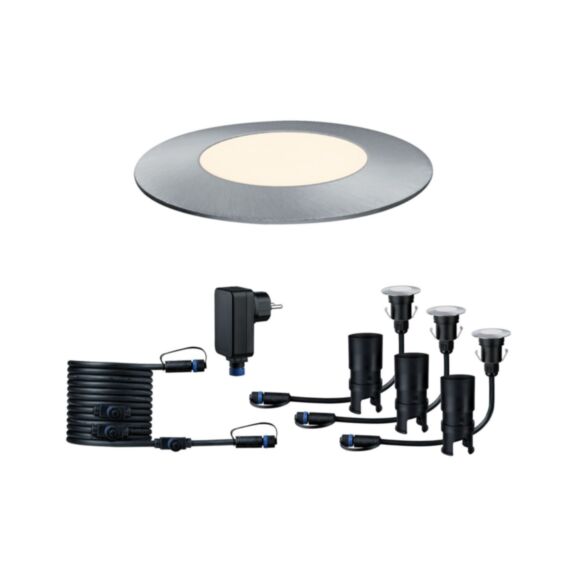 Kit sol extérieur encastré Plug & Shine IP65 3000K 3 x 2.5W - PAULMANN