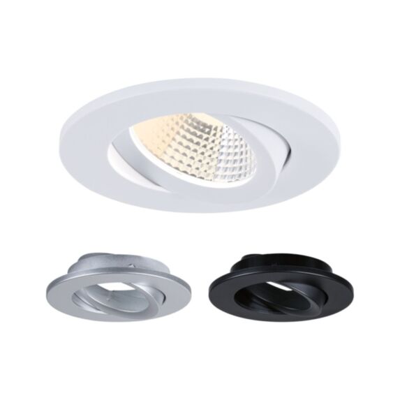 Encastré Viona D.85mm 6W 520lm WhiteSelect anneaux blanc chrome noir IP65 - PAULMANN