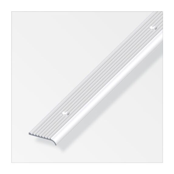 Profilé arrondi, rainuré, percé alu 25 x 6 mm l. 1 m